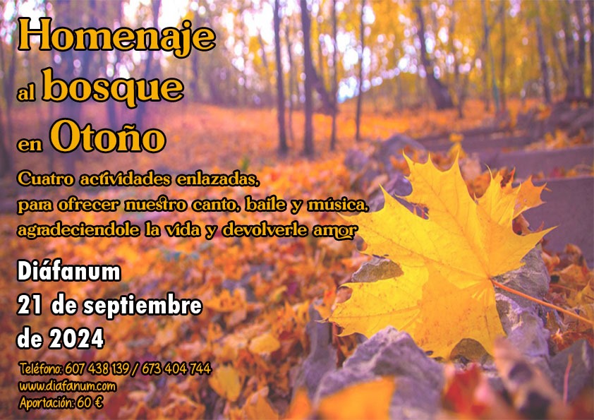 homenaje al bosque en otoño septiembre 2024