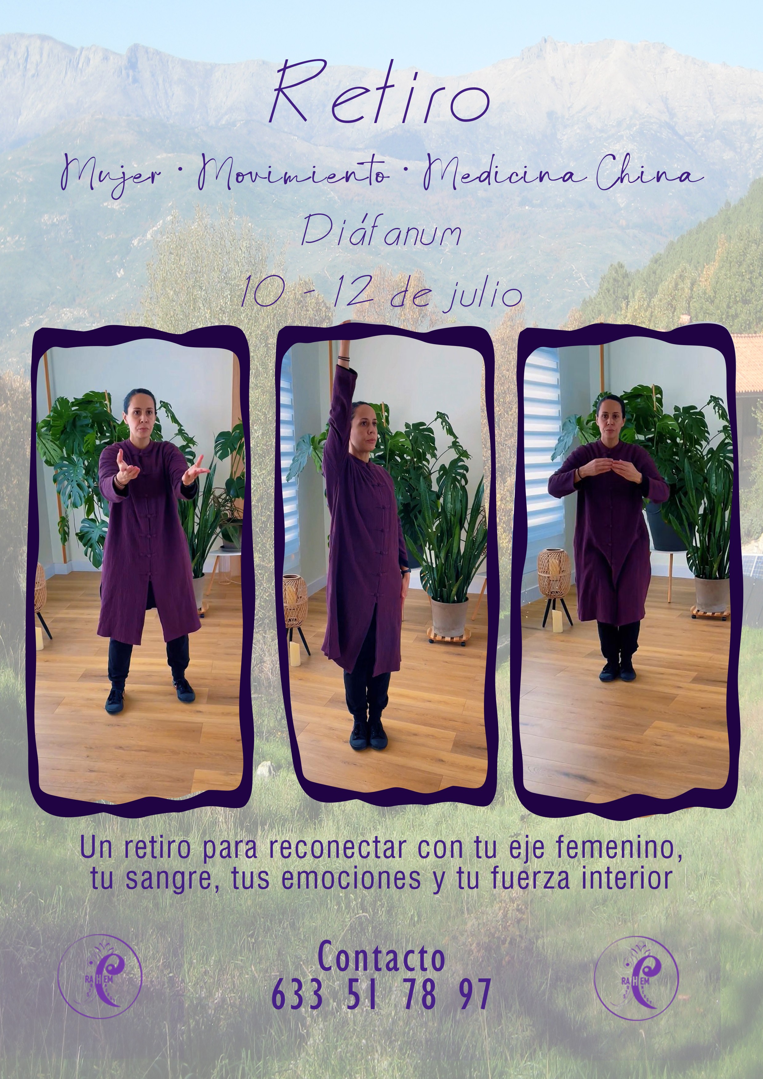 Retiro qi gong mujer julio 2026